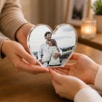 Personalised Photo Heart Plaque Custom Acrylic Keepsake Gift