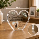 Personalised Mr And Mrs Gift Acrylic Freestanding Heart Personalised Mr And Mrs Gift Acrylic Freestanding Heart