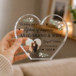 Personalised Mr And Mrs Gift Acrylic Freestanding Heart Personalised Mr And Mrs Gift Acrylic Freestanding Heart