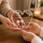Personalised Mr And Mrs Gift Acrylic Freestanding Heart Personalised Mr And Mrs Gift Acrylic Freestanding Heart