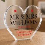 Wedding Day Gifts Personalised Mr And Mrs Gift Heart Acrylic Wedding Day Gifts Personalised Mr And Mrs Gift Heart Acrylic