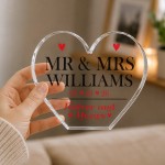 Wedding Day Gifts Personalised Mr And Mrs Gift Heart Acrylic Wedding Day Gifts Personalised Mr And Mrs Gift Heart Acrylic