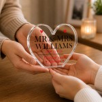 Wedding Day Gifts Personalised Mr And Mrs Gift Heart Acrylic Wedding Day Gifts Personalised Mr And Mrs Gift Heart Acrylic