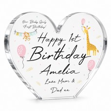 Personalised Happy 1st Birthday Gift For Baby Girl Daughter