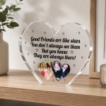 Friendship Gift Personalised Freestanding Heart Plaque