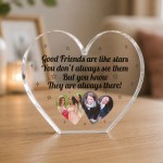 Friendship Gift Personalised Freestanding Heart Plaque