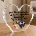 Friendship Gift Personalised Freestanding Heart Plaque
