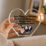 Friendship Gift Personalised Freestanding Heart Plaque