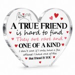 TRUE FRIEND Friendship Gift For Best Friend Freestanding Heart TRUE FRIEND Friendship Gift For Best Friend Freestanding Heart