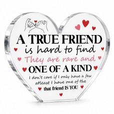 TRUE FRIEND Friendship Gift For Best Friend Freestanding Heart