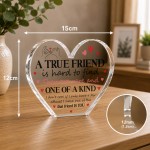 TRUE FRIEND Friendship Gift For Best Friend Freestanding Heart TRUE FRIEND Friendship Gift For Best Friend Freestanding Heart