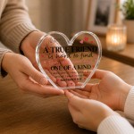 TRUE FRIEND Friendship Gift For Best Friend Freestanding Heart TRUE FRIEND Friendship Gift For Best Friend Freestanding Heart