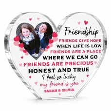 Gift For Best Friend PERSONALISED Photo Freestanding Plaque
