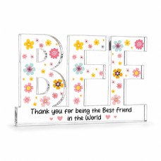 Personalised BFF Best Friend Acrylic Plaque Friendship Gift