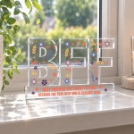Friendship Gift Freestanding Acrylic Plaque 15x10cm Friend Gift