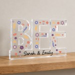 Best Friend Gift for Her 15x10cm Freestanding Acrylic Plaque