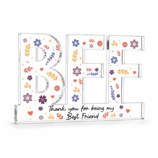 BFF Gift Freestanding Acrylic Plaque 15x10cm Best Friend Gift