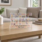 BFF Gift Freestanding Acrylic Plaque 15x10cm Best Friend Gift