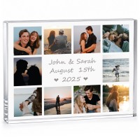 Personalised Anniversary 10 Photo Plaque Gift For Him Her