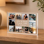 Personalised Anniversary 10 Photo Plaque Gift For Him Her