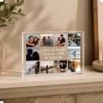 Personalised Anniversary 10 Photo Plaque Gift For Him Her