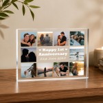 Personalised 1st Anniversary 10 Photo Plaque Gift For Boyfriend Personalised 1st Anniversary 10 Photo Plaque Gift For Boyfriend
