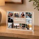 Personalised 1st Anniversary 10 Photo Plaque Gift For Boyfriend Personalised 1st Anniversary 10 Photo Plaque Gift For Boyfriend