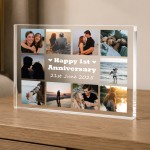 Personalised 1st Anniversary 10 Photo Plaque Gift For Boyfriend Personalised 1st Anniversary 10 Photo Plaque Gift For Boyfriend