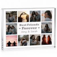 Personalised Best Friend Photo Gift 10 Photo Acrylic Plaque