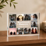 Personalised Best Friend Photo Gift 10 Photo Acrylic Plaque Personalised Best Friend Photo Gift 10 Photo Acrylic Plaque