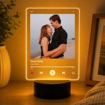 Personalised Song Plaque with Photo Acrylic Night Light Personalised Song Plaque with Photo Acrylic Night Light