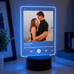 Personalised Song Plaque with Photo Acrylic Night Light Personalised Song Plaque with Photo Acrylic Night Light