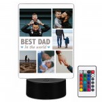 Personalised Best Dad LED Photo Plaque Fathers Day Gift For Dad Personalised Best Dad LED Photo Plaque Fathers Day Gift For Dad