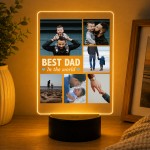 Personalised Best Dad LED Photo Plaque Fathers Day Gift For Dad Personalised Best Dad LED Photo Plaque Fathers Day Gift For Dad