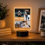 Personalised Best Dad LED Photo Plaque Fathers Day Gift For Dad Personalised Best Dad LED Photo Plaque Fathers Day Gift For Dad