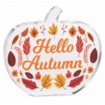 Hello Autumn Pumpkin Acrylic Plaque Ornament 15x12cm Autumnal Hello Autumn Pumpkin Acrylic Plaque Ornament 15x12cm Autumnal