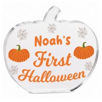 Personalised Baby's First Halloween Keepsake Plaque For Children