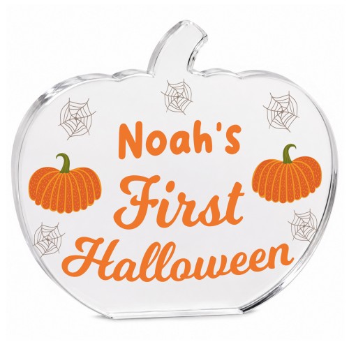 Personalised Baby's First Halloween Keepsake Plaque For Children Personalised Baby's First Halloween Keepsake Plaque For Children