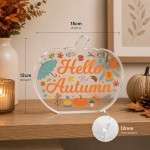 Hello Autumn Pumpkin Decoration Acrylic Freestanding Autumnal Hello Autumn Pumpkin Decoration Acrylic Freestanding Autumnal
