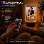 Personalised Anniversary LED Night Picture Frame Gift For Women Personalised Anniversary LED Night Picture Frame Gift For Women
