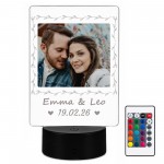 Personalised Couples LED Photo Plaque Anniversary Gift for Him Personalised Couples LED Photo Plaque Anniversary Gift for Him