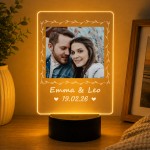 Personalised Couples LED Photo Plaque Anniversary Gift for Him Personalised Couples LED Photo Plaque Anniversary Gift for Him