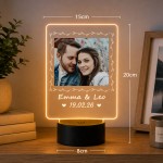 Personalised Couples LED Photo Plaque Anniversary Gift for Him Personalised Couples LED Photo Plaque Anniversary Gift for Him