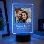 Personalised Couples LED Photo Plaque Anniversary Gift for Him Personalised Couples LED Photo Plaque Anniversary Gift for Him