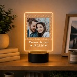 Personalised Couples LED Photo Plaque Anniversary Gift for Him Personalised Couples LED Photo Plaque Anniversary Gift for Him
