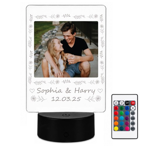 Personalised LED Plaque Night Light Photo Frame Gift Personalised LED Plaque Night Light Photo Frame Gift