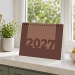 2027 Brown Calendar Desktop Office Planner Month to View 2027 Brown Calendar Desktop Office Planner Month to View