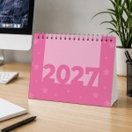Pink 2027 Calendar Desktop Office Planner Month to View Pink 2027 Calendar Desktop Office Planner Month to View