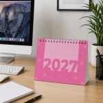 Pink 2027 Calendar Desktop Office Planner Month to View Pink 2027 Calendar Desktop Office Planner Month to View