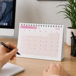 Pink 2027 Calendar Desktop Office Planner Month to View Pink 2027 Calendar Desktop Office Planner Month to View